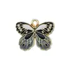 Mariposa de Esmalte Bicolor Aleación Joyería DIY Pendientes Pulsera Accesorios Collar Accesorios Llavero Colgante