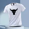 Comercio Exterior Verano Secado Rápido Seda de Hielo Transpirable Casual Cuello Redondo Camiseta Estampada para Hombre Tops de Manga Corta para Exteriores Fitness Running
