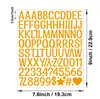 Pegatinas de Letras de 1 pulgada Pegatinas Artísticas de Vinilo Manualidades DIY Pegatinas de Letras para Cocina