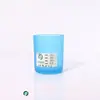 Taza de Vela de Colores Esmerilados Personalizada Taza de Aromaterapia para Interiores DIY Adornos de Decoración de Escritorio Portavelas de Vidrio Simple Utensilios
