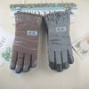 Guantes cálidos para hombre y mujer, invierno, esquí, motocicleta, algodón y engrosamiento con forro polar, resistentes al viento, resistentes al frío, para montar al aire libre, guantes de algodón
