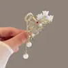 Pinza para el Cabello de Conejo Suzuki Orquídea de Grado Medio Alto Pinza para Media Recogida Pinza para la Parte Posterior de la Cabeza Rascador de Cabello Borla Pinza de Agarre Pinza de Disco para el Cabello para Mujer
