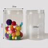 Material PET de grado alimenticio Transparente Almacenamiento de cocina Redondo Tanque sellado para té perfumado 100 Diámetro Tapa de cristal Caja vacía