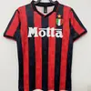 0910 Camiseta AC Milan Local Visitante Kaka Beckham Pirlo Manga Corta Manga Larga Uniforme de Fútbol Retro