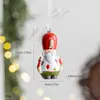 Nuevos adornos navideños de resina pintada estilo europeo, tren miniatura retro 3D y decoraciones de calcetines, adornos para árbol de Navidad y decoraciones festivas