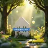 Cabaña de estilo pastoral transfronterizo para el hogar, decoraciones de escritorio para sala de estar, casa en miniatura, adornos de almacenamiento, manualidades