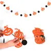 Guirnalda de Papel de Calabaza, Araña y Murciélago de Halloween de 4 Metros para Colgar, Decoraciones para Sala de Estar y Centro Comercial, Decoración de Atmósfera de Halloween