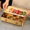 Horno comercial Golden Square de acero inoxidable con conservación del calor, brochetas de cordero para barbacoa, horno de alcohol con vela calefactora para barbacoa Zibo