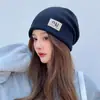 Gorro de Punto Cálido Cortavientos Apilado para Otoño e Invierno, Cubre Cabeza para Mujer, Protección para Orejas, Gorro Postparto, Gorro para el Frío, Adelgaza el Rostro, Versátil