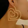 Moda Europeia e Americana Transfronteiriça Elegante Ins Brincos de Aço Inoxidável Linhas Doces Hip-Hop Simples Femininos Brincos Banhados a Ouro Genuíno