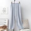 Pantalones de pijama de algodón y seda nuevos para hombre de verano, Pantalones caseros de algodón artificial de talla grande, Adecuados para primavera y otoño, Se pueden usar fuera, Pantalones Kung Fu rectos holgados