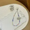 Llavero de Cadena para Teléfono de Cristal Colorido con Cuentas de Nube, Accesorio de Moda, Cordón