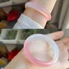 Pulsera de Ágata Natural de Alta Calidad para Mujer, Pulsera de Calcedonia Blanca Luna Semitransparente, Alta Transparencia de Hielo, Jade de Caja de Regalo Tipo Hielo