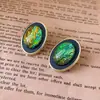 Pendientes Vintage con Pasadores de Plata, Clavos Geométricos Ovalados Retro, Pendientes de Lujo Ligero de Alta Gama a la Moda para Mujer Venta al por Mayor