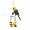 Juguete para loro, juguete para pájaro, juguete de campana masticable, carillón de viento, suministros para pájaros, campana decorada con flores, resistente a la masticación, transfronterizo