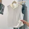 Verano 2026 Nuevo Diseño Estilo Coreano Bloque de Color Versátil Casual Juvenil Sin Mangas Delgado Camiseta