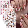 FULL BEAUTY Pegatinas Navideñas para Uñas Papá Noel Cascanueces Copo de Nieve Pegatinas para Uñas