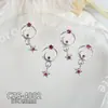 Accesorios Populares para Uñas con Borlas de Aleación y Diamantes Rosas, Colgante de Mariposa y Corazón de Plata Ultrabrillante de Lujo Ligero, Accesorios para Uñas Portátiles