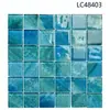 Azulejos de mosaico de cristal para piscina, piscina de observación, inodoro, estanque de peces, bañera, azulejos azules para casa de huéspedes