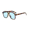 Novos Óculos de Sol Aviador de Alta Tecnologia com Lentes Duplas, Óculos de Sol da Moda Europeia e Americana, Óculos de Proteção Solar Emagrecedores e Estilizadores