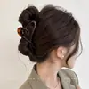 Pinza de Tiburón de Alta Gama Coreana Pasador para el Cabello Parte Trasera de la Cabeza Peinado Recogido Color Sólido Pinza para el Cabello Linda Accesorios para el Cabello de Verano para Niña Mujeres