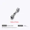 Pulseira de Corda de Couro Banhada a Ouro de Aço Inoxidável Fecho para Extremidade de Colar Design Simples de Fivela Conector de Joias DIY Acessórios