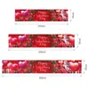 Atmósfera de Cita Transfronteriza Diseño Banderín Banner Decoración con Foto Personalizada Tela de Fondo con Corazón Creativo Banner del Día de San Valentín