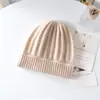 Colección de otoño e invierno: gorros de cachemira engrosados para niños, modernos y elegantes para niñas, gorros de moda estilo coreano para niños, gorros de punto para niños