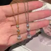 Colar com Pingente de Zircônia e Borla Gota de Orvalho Feminino Colar Feminino Design de Nicho de Luxo Leve Corrente para Clavícula Acessórios