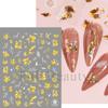 Pegatinas Transfronterizas Nuevas para Arte de Uñas ins Otoño Nuevo Negro Dorado Mariposa Hoja de Arce Pegatinas para Arte de Uñas Venta al por Mayor uña