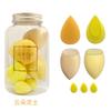 Botella flotante Quan Kou, set de 7 huevos de maquillaje de belleza, no come polvos, borlas para polvos, gotas de agua, calabaza, maquillaje sin látex