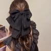 Princesa em fuga laço preto fita acessórios para cabelo francês elegante grampo de cabelo feminino cabeça alta rabo de cavalo grampo de cabelo grampo de cabelo