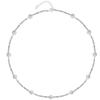 Colar Redondo Perfeito, Pérola Brilhante e Fragmento de Prata para Mulheres, Design de Nicho de Luxo Leve com um Toque Sofisticado, Corrente Estrelada para Clavícula