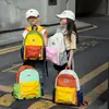 Mochila Infantil Jardim de Infância Estilo Coreano Color Blocking Fashionável Mochila para Ensino Fundamental Leve Tendência Bolsa Escolar para Meninas e Meninos