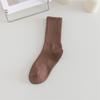 Meias brancas empilhadas Meias infantis de comprimento médio Meias de algodão de outono ins Mocassins de primavera e outono na moda Estilo japonês Meias empilhadas pretas