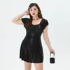 Traje de baño talla grande para mujer, una pieza, con cobertura de carne, vestido adelgazante, para engordar, aumento, esencial para aguas termales, playa, MM ligeramente gorda, traje de baño