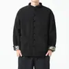 Ropa para Hombre Estilo Chino Otoño e Invierno Chaqueta Gruesa Forrada de Borrego Chaqueta Traje Tang Chino Chaqueta Acolchada de Algodón Cheongsam
