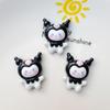 Desenho Brilhante Kuromi Acessórios de Resina DIY Capa de Celular Mancha de Cola de Creme Grampo de Cabelo Flor de Sapato Materiais de Acessórios DIY