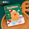Cuaderno Espiral de Navidad Estudiante Dibujos Animados A7 Lateral Pequeño Cuaderno Bloc de Notas en Blanco Regalo Presente de Navidad Cuaderno