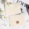 Sobres y papelería de textura de lino simple, cartas de amor vintage, papel kraft engrosado, papel especial para invitaciones y postales, cera para sellar y papelería
