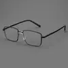 Almohadilla Nasal Metálica de una Sola Pieza Ultraligera Marco de Gafas de Metal Simple de Negocios Plata Marco de Gafas para Miopía Danyang Gafas al por Mayor
