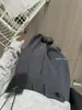Pantalones de traje para mujer color gris oscuro estilo Old Money, con caída, corte relajado, cintura alta estilizada, pierna ancha, pantalones de largo hasta el suelo para Primavera y Otoño 2026