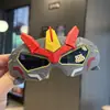 Óculos de Sol Polarizados Infantis de Robô, Óculos de Silicone Estilosos e Descolados, Óculos de Robô Cartoon de Alta Definição com Proteção UV para Meninos