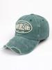Gorra Americana Estilo Vintage Lavada con Agujero Roto y Letra Bordada para Mujer, Verano, Parte Superior Suave, Casual, Combinable con Todo, Gorra de Béisbol para Hombre