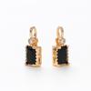 Pendente Retangular de Ouro Real com Retenção de Cor 18K Pedra Branca Colorida Material para Pulseira Colar Brincos Acessórios de Joalheria DIY