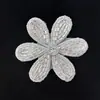 Parche de Flor de Tubo Bordado con Cuentas Doradas y Pedrería para Ropa Hecha a Mano con Encaje Corsé Accesorios Corsé de Alta Resistencia