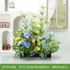 Arreglo de Flores Artificiales y Plantas Verdes HY-DS3 para Decoración de Fondo de Boda, Flor de Mesa, Decoración de Mesa de Comedor, Decoración de Flores Falsas de Lujo Ligero