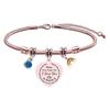 Pulsera transfronteriza de acero inoxidable Europa y Estados Unidos pulsera hueso de serpiente día de la madre diamante azul conmemorativo regalo festivo pulsera con letras al por mayor
