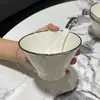 Cuencos Cónicos de Cerámica de Lujo Ligero, Cuencos para Arroz, Cuencos para Sopa, Cuencos para Ramen, Vajilla Estilo Nórdico Ins, Platos para el Hogar, Alto Valor Estético, Venta al por Mayor