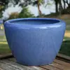 Regata Tie-dye Antigo Jardim Grande Piscina Tanque Grande Jingdezhen Azul e Branco Tanque de Peixes Vaso de Flores Piscina Exterior Nenúfares